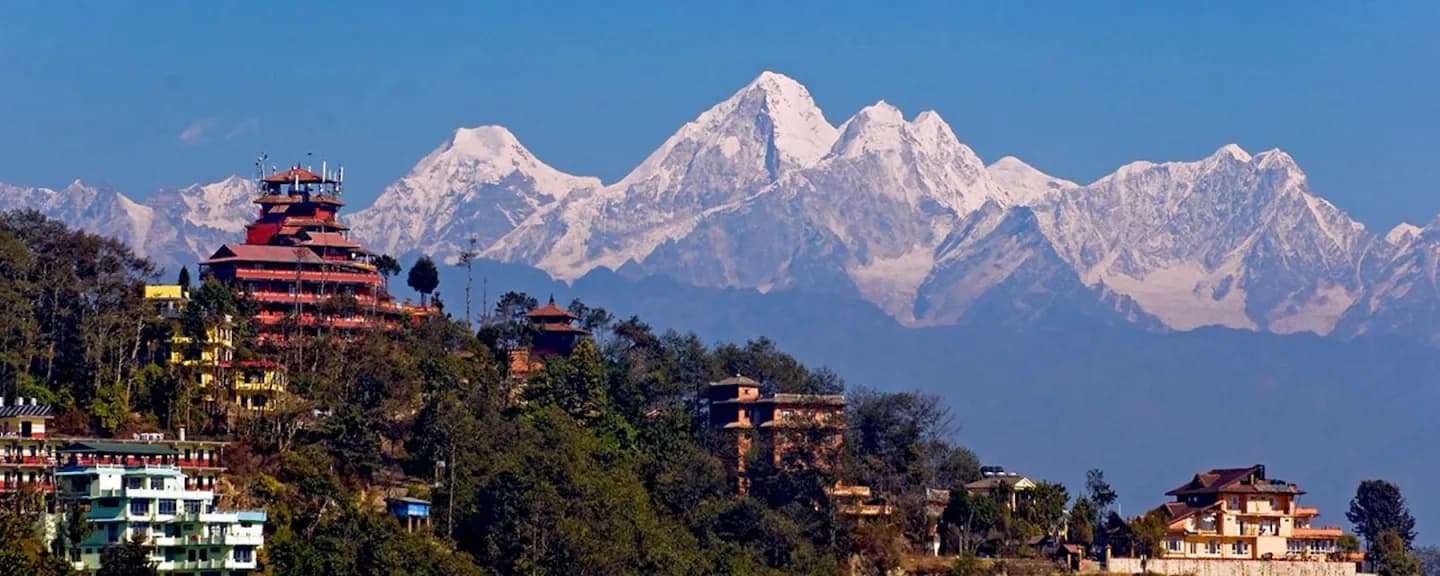 Himalayan sunrise view from Nagarkot, Nepal